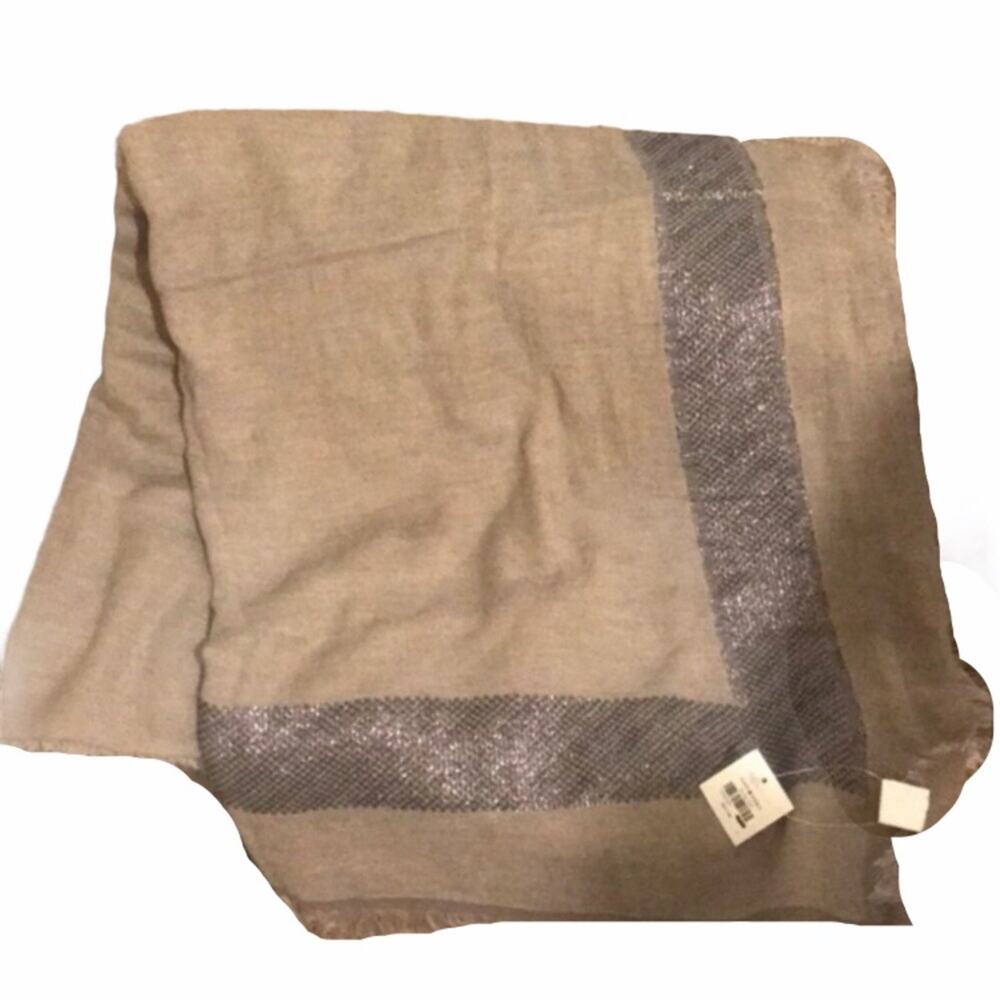Paper source tan gray scarf NWT could be a mask